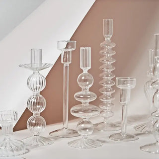 Modern Clear Glass Candle Holder