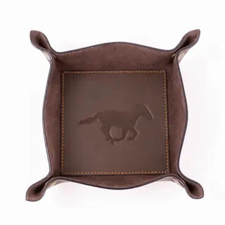 Mustang Leather Embossed Valet Tray