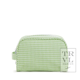 TRVL - Stow It Gingham Leaf Toiletry Pouch with Zipper