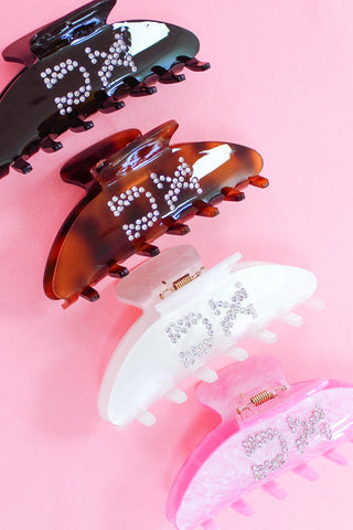 It Girl Sorority Rhinestone Hair Claw Clip - Tortoise