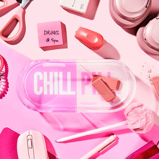 Pink Chill Pill Acrylic Trinket Tray