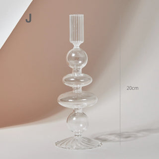 Modern Clear Glass Candle Holder