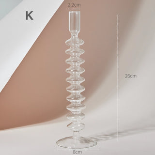 Modern Clear Glass Candle Holder