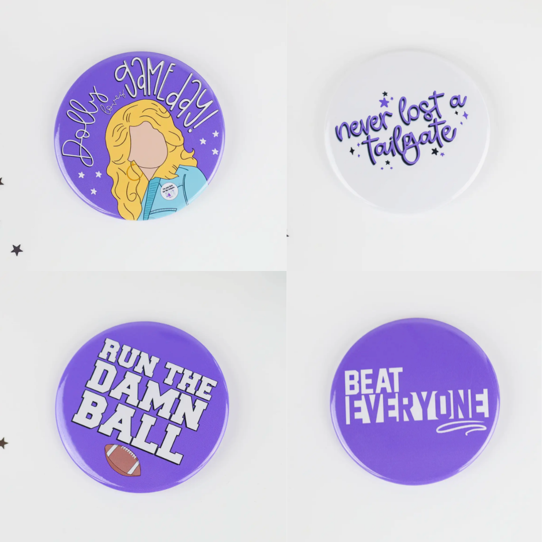 LSU/TCU/Purple Game Day Pins