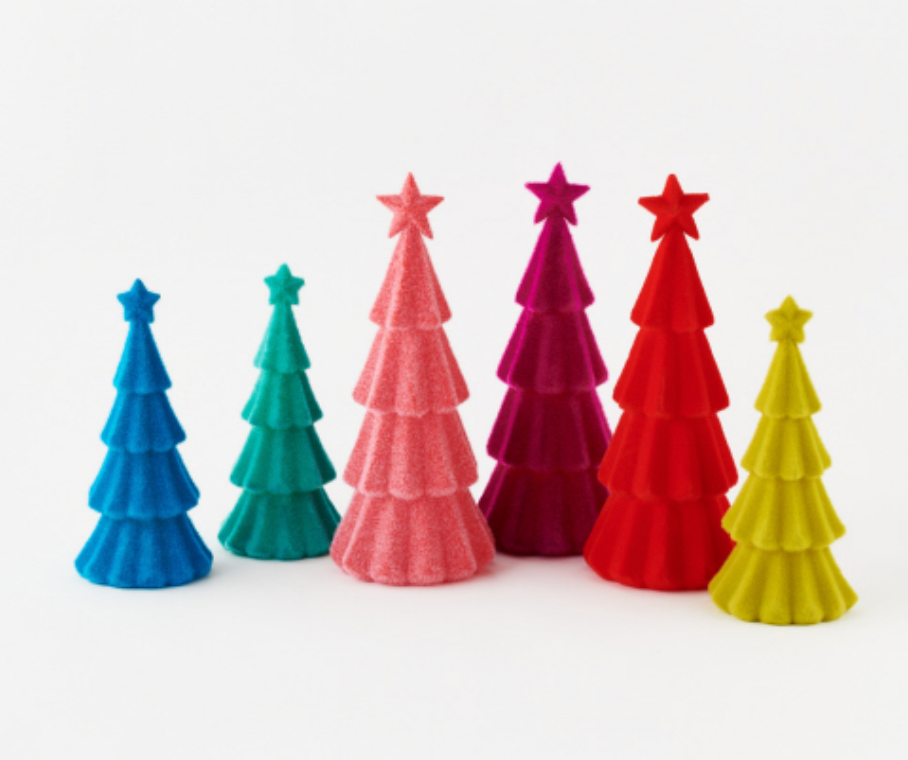 Flocked Tree with Star