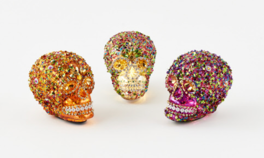 Light Up Jeweled Skull