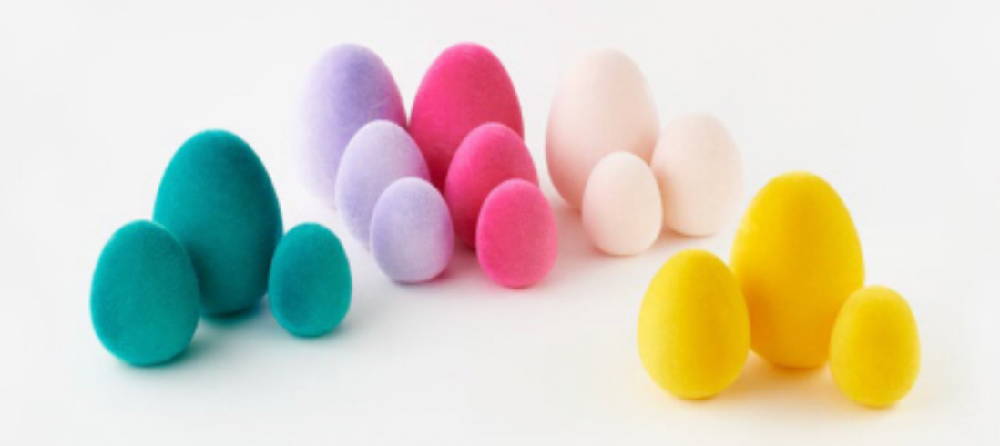 Flocked Easter Eggs