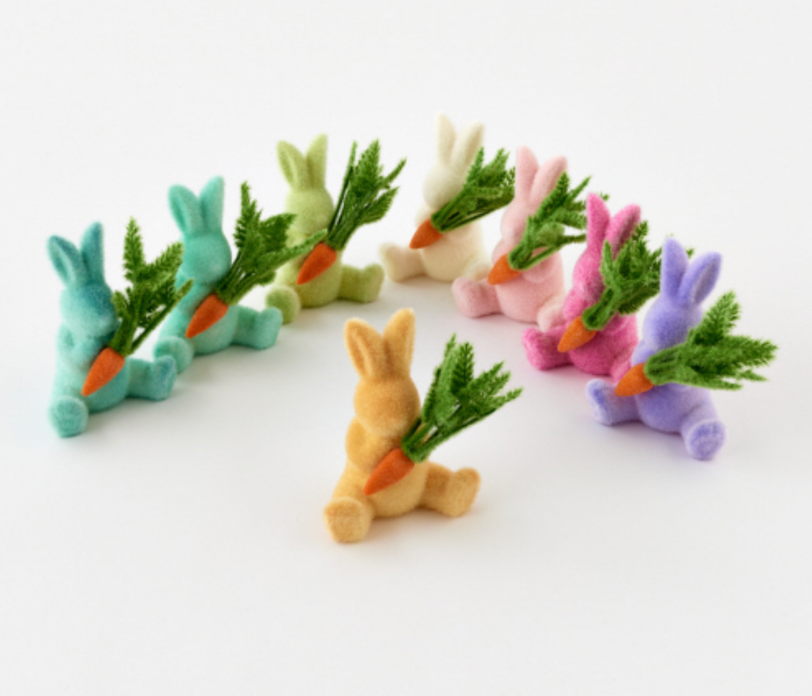 Flocked Bunny with Carrot