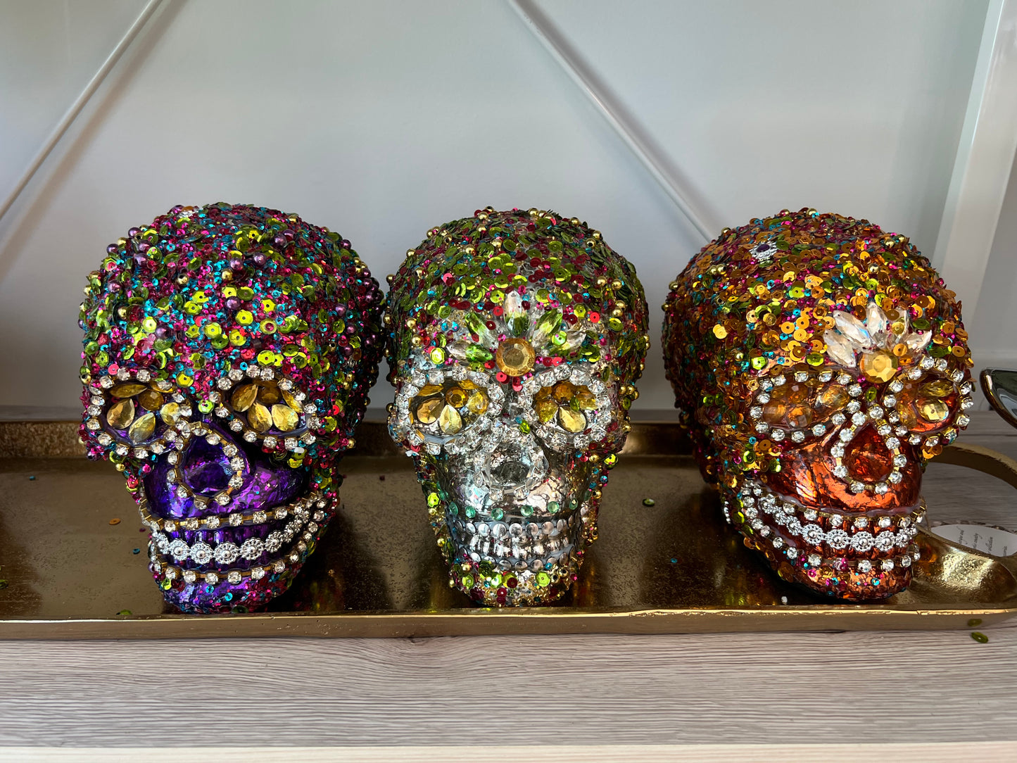 Light Up Jeweled Skull