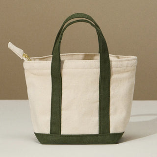 Mini Tote With Zipper With Embroidery