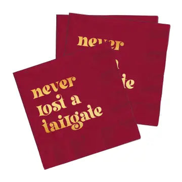 Never Lost a Tailgate Napkin- Maroon