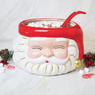 Red Santa Punch Bowl and Ladel