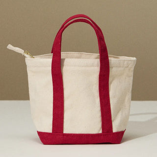 Mini Tote With Zipper With Embroidery