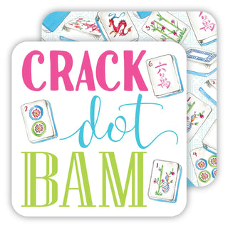 Crack Dot Bam Square Coaster