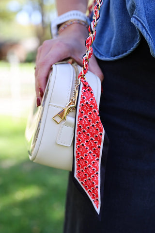 Woven Scarf Chain Purse/Phone Strap