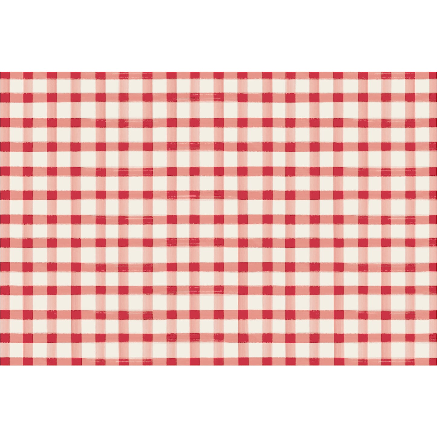 Red Painted Check Placemat