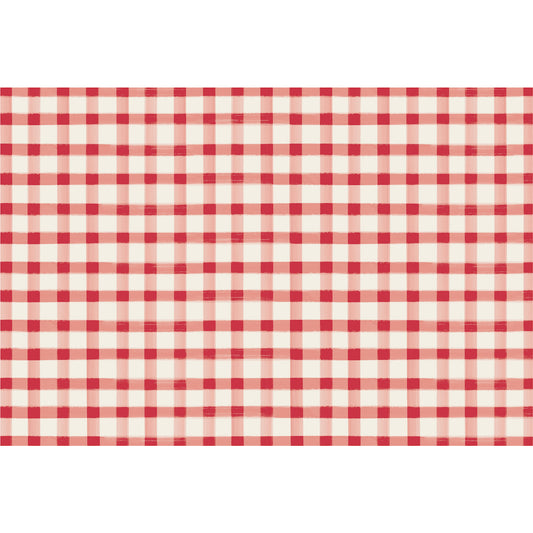 Red Painted Check Placemat