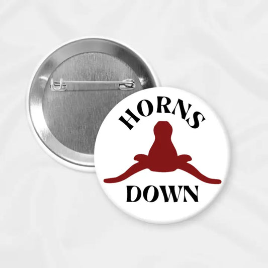 Oklahoma Game Day Button | Horns Down - 2.25"