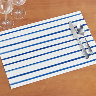 Paper Placemats, Navy Stripe