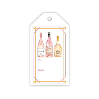Handpainted Rose Bottles Gift Tag