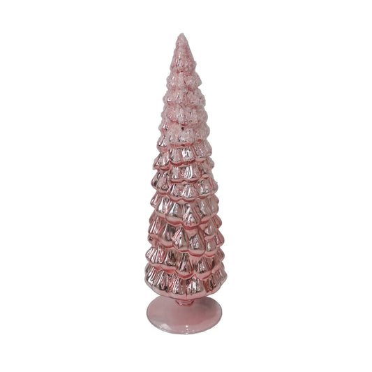 Rose Gold Glass Tree 19"