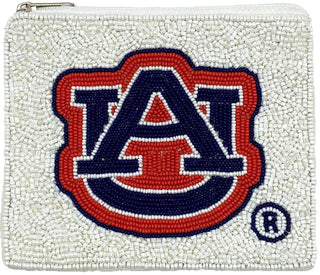 Auburn Beaded Coin Pouch