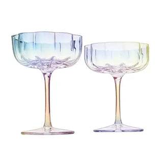 Flower Elegant Champagne & Cocktail Coupe - Iridescent