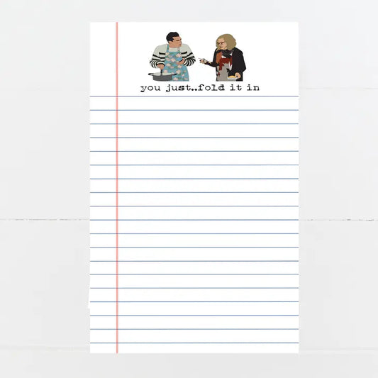 Fold It in (Fold in the Cheese) Notepad