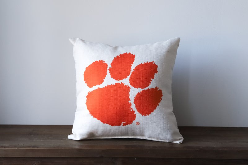 Clemson Pawprint Pillow