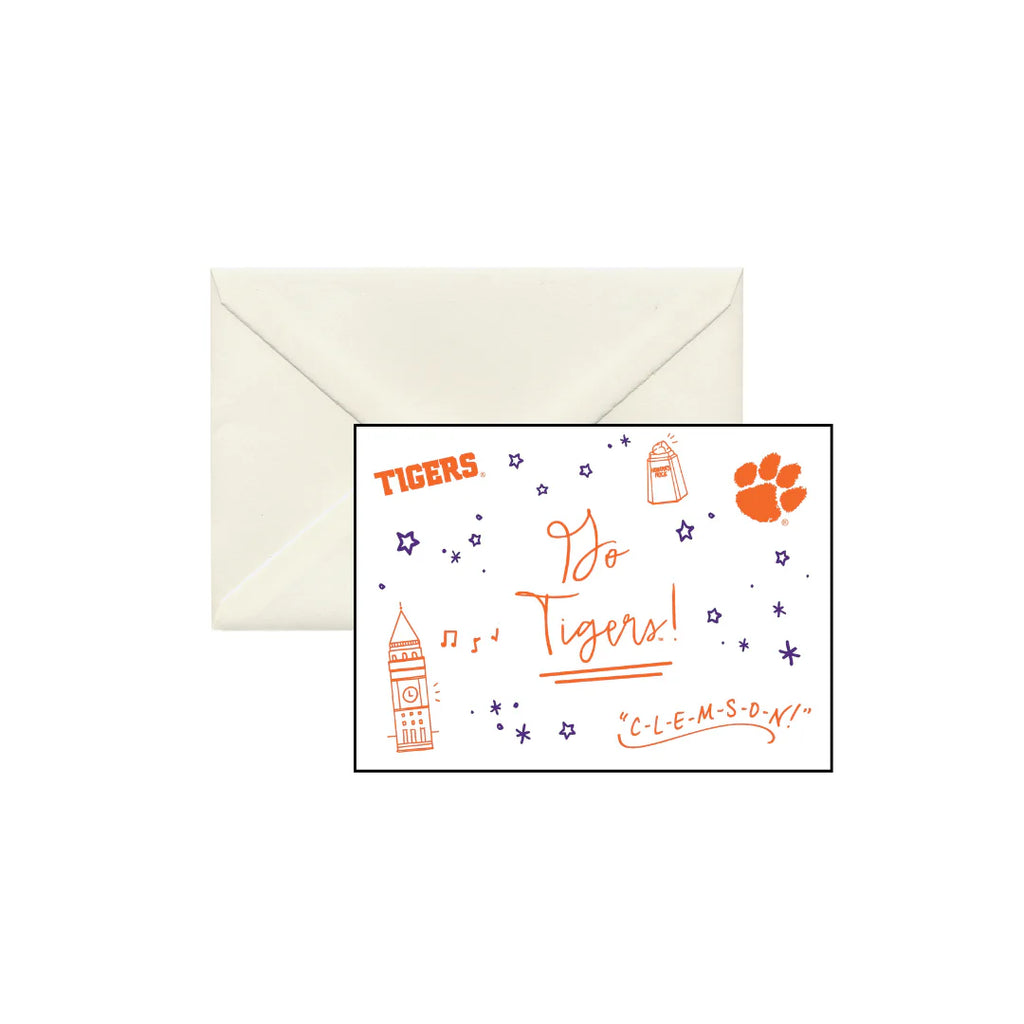 Utk Confetti University Confetti Boxed Notecards β Navy Blooms