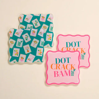 Acrylic Coaster Set–It's Mahj Time
