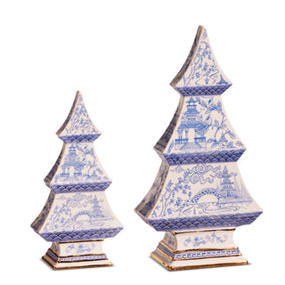 BLUE CHINOISERIE TREES - 9" / 6.5"