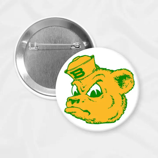 Baylor Game Day Button | Vintage Bear - 2.25"