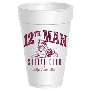 Texas A&M - 12th Man Social Club Styrofoam Cups