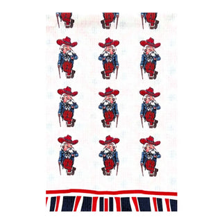 a pattern of a man in a cowboy hat