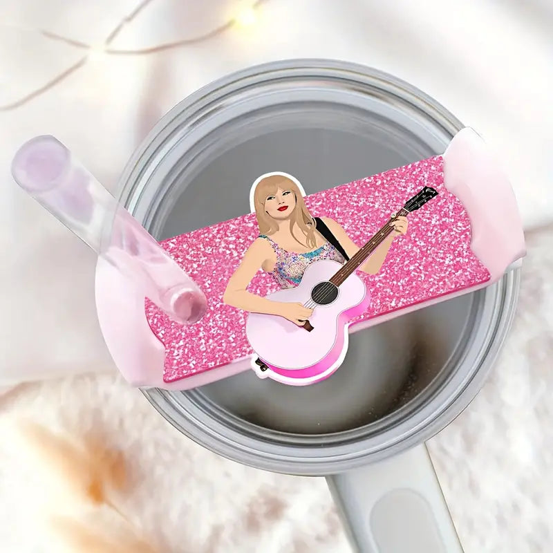 Pink Glitter Taylor Tumbler Name Plate