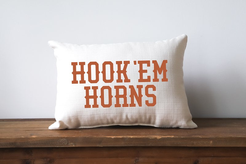 Hook 'Em Horns Pillow