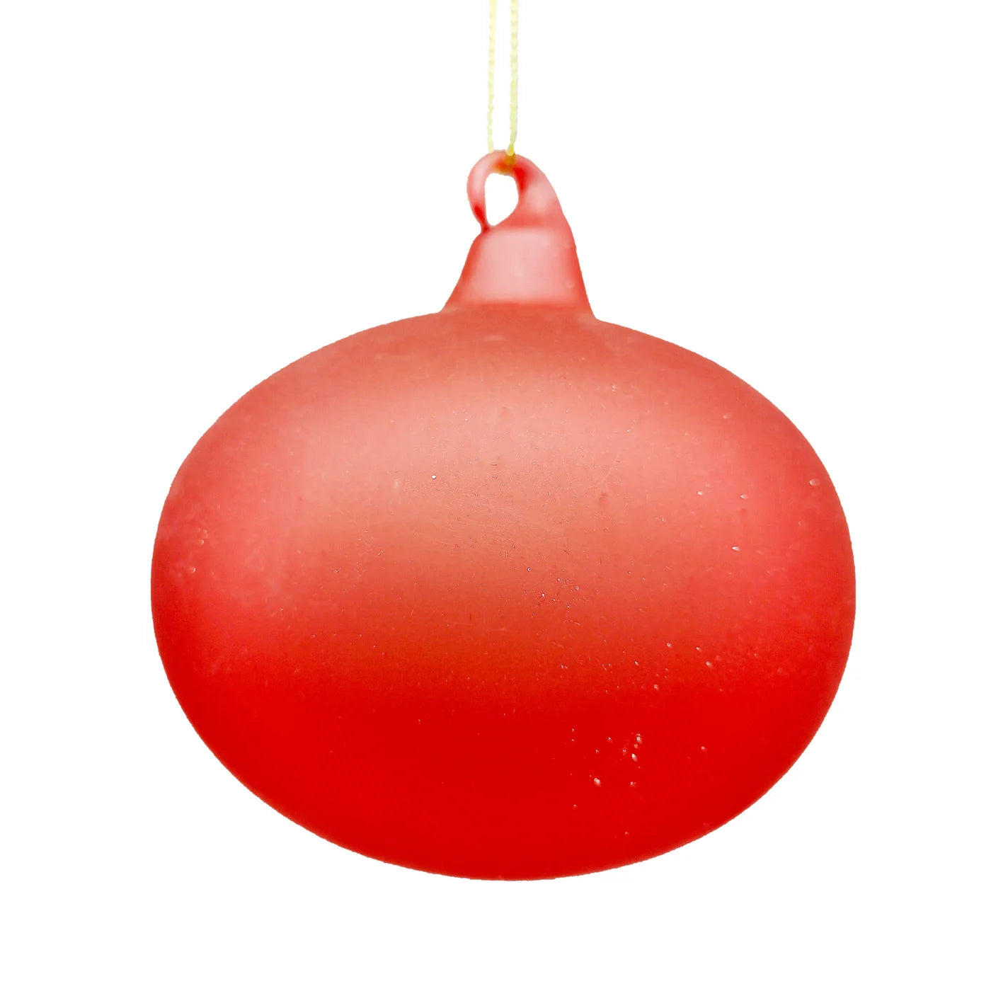 Jim Marvin GLASS OVAL ORNAMENT RED