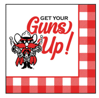 Texas Tech Guns Up Checkerboard Napkins