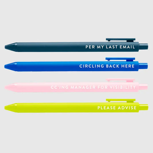 Passive Aggressive Corporate Lingo Jotter Pen Set