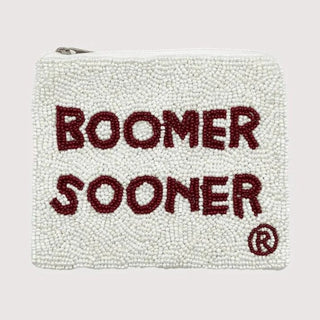 Boomer Sooner Beaded Coin Pouch