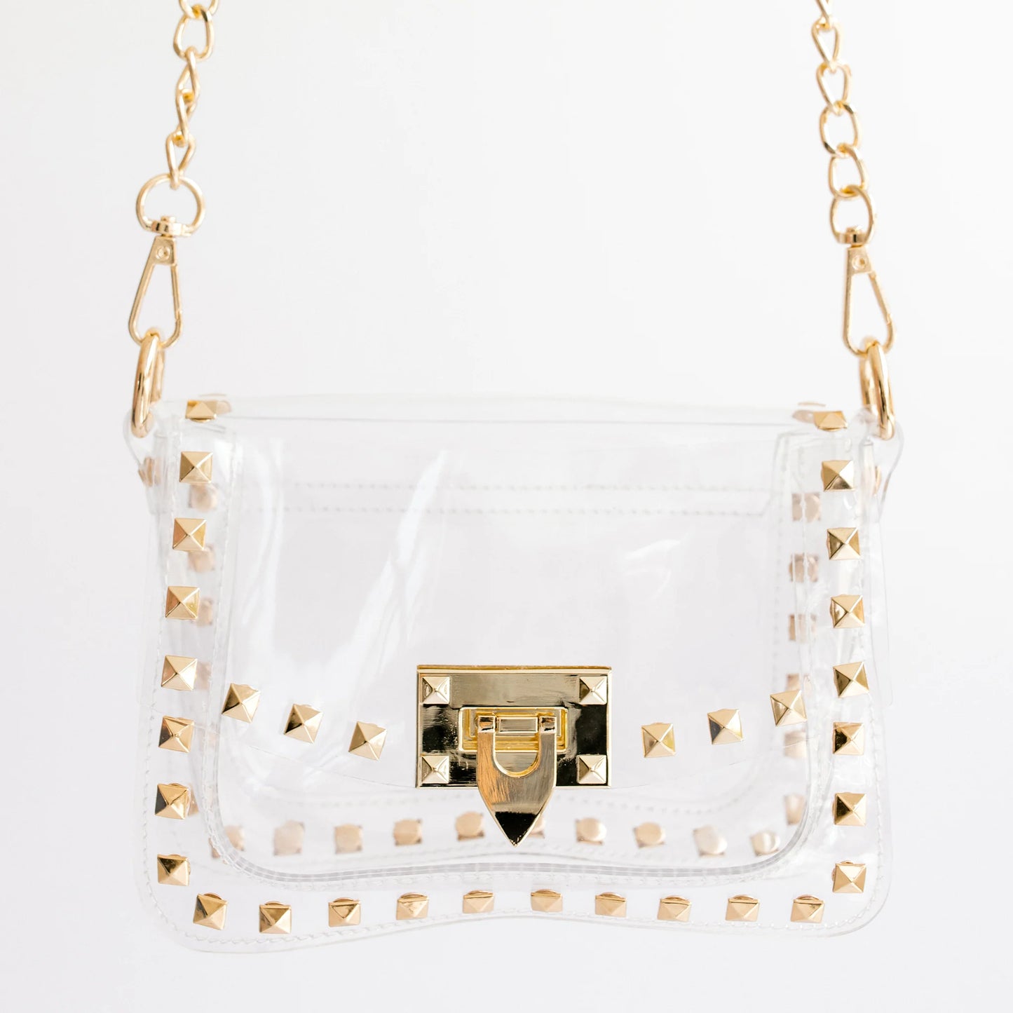 The Jackie Clear Purse - Assorted Color Studs