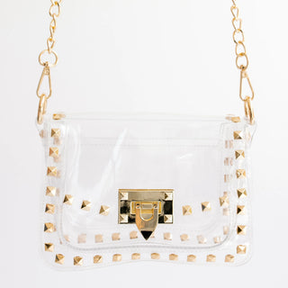 The Jackie Clear Purse - Assorted Color Studs