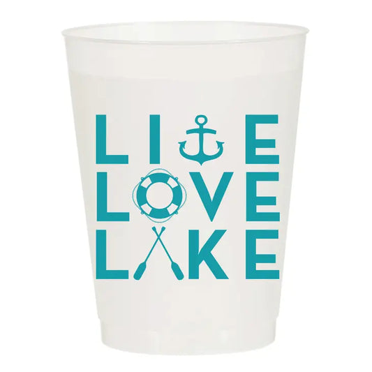 Live Love Lake Frosted Cups - Summer