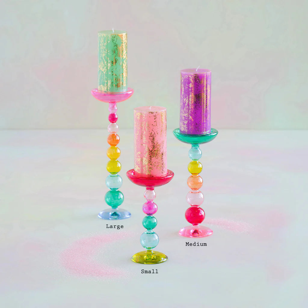 Rainbow Finial Pillar Candle Holder