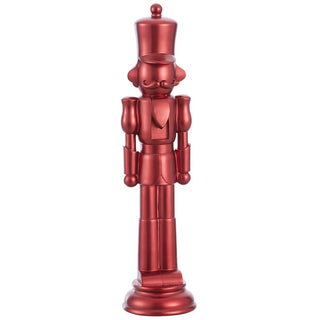 a red nutcracker statue