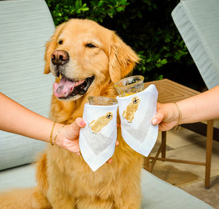Best Friend Embroidered Cocktail Napkins - Dogs