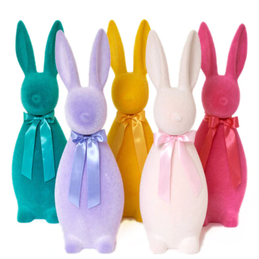 Large Flocked Bunnies- 27"