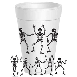 Dancing Skeleton Wrap Styrofoam Cups