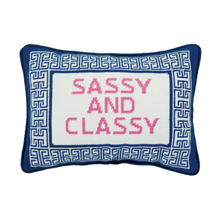 Sassy and Classy Embroidered Pillow
